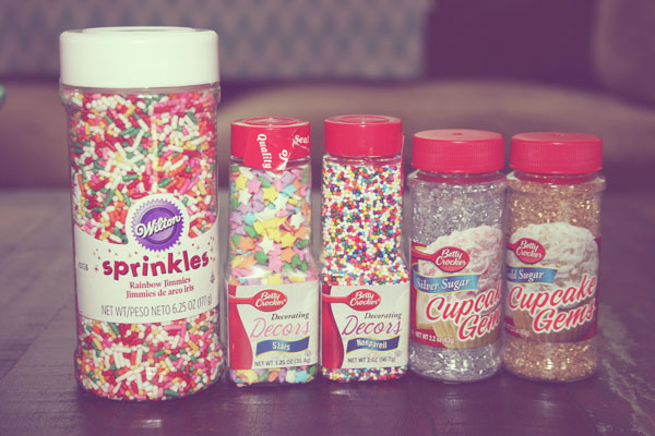 obsessed with sprinkles. (all from kroger & target)